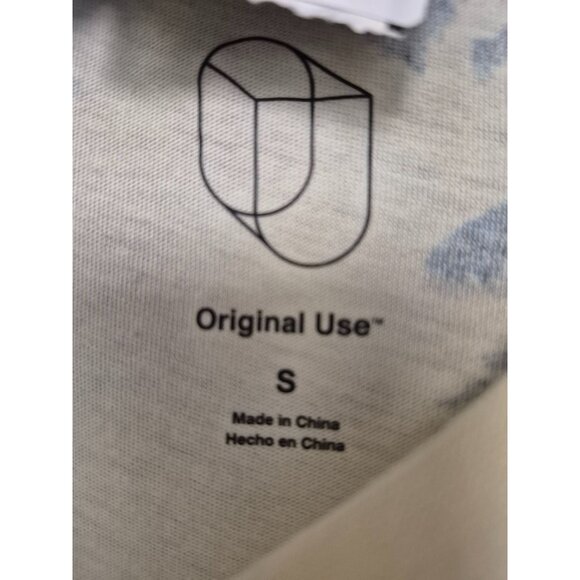 Original Use Mens Short Sleeve Palm Tree Print T-Shirt Beige Small - Picture 5 of 6